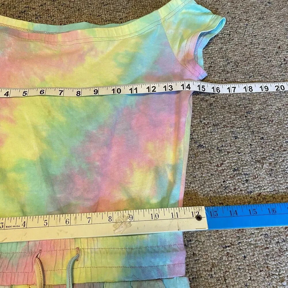 Y2K 1Piece Joggers Jumpsuit Women S Babydoll Tie Dye Boho Stretch Comfort Pocket - Picture 2 of 10